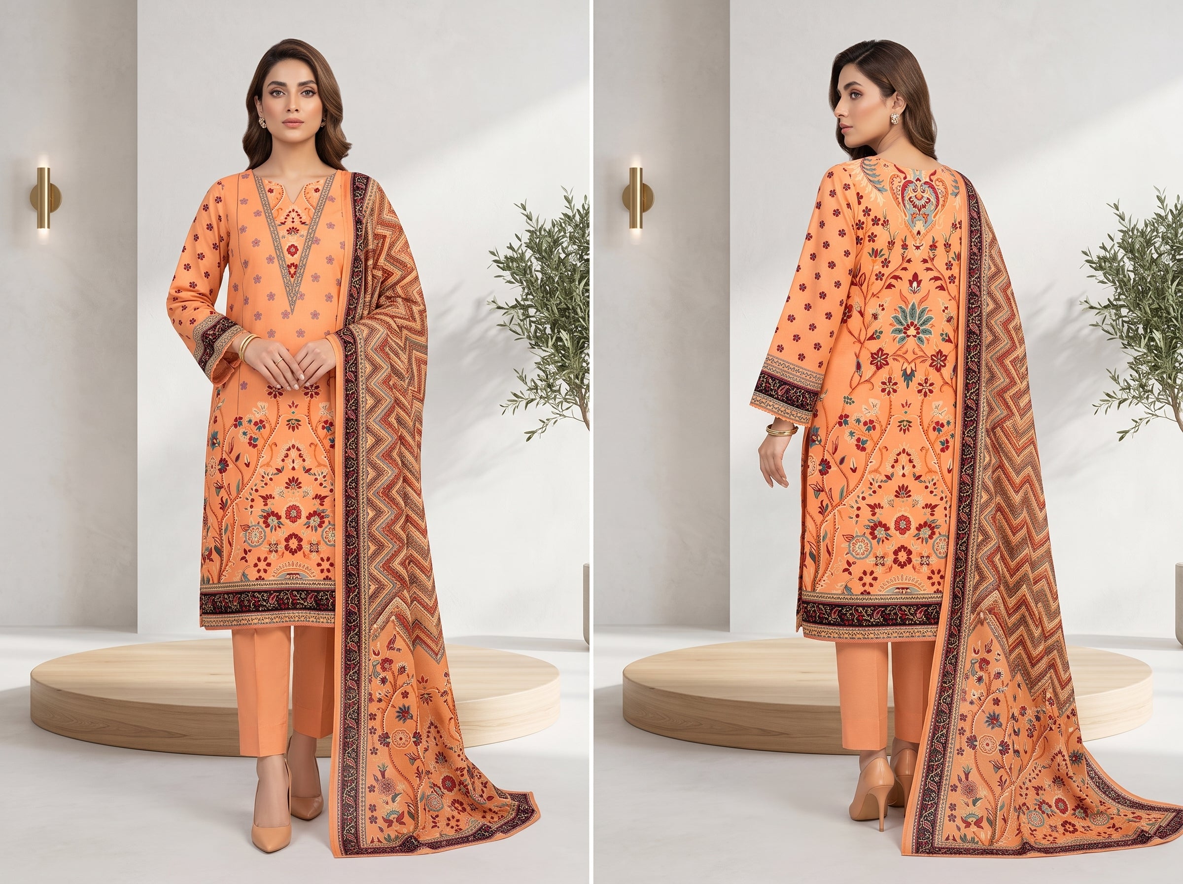 Unstitch Lawn 3 Piece 022
