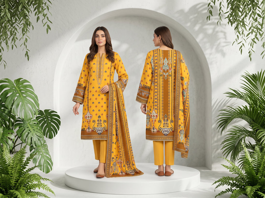 Unstitch Lawn 3 Piece 023