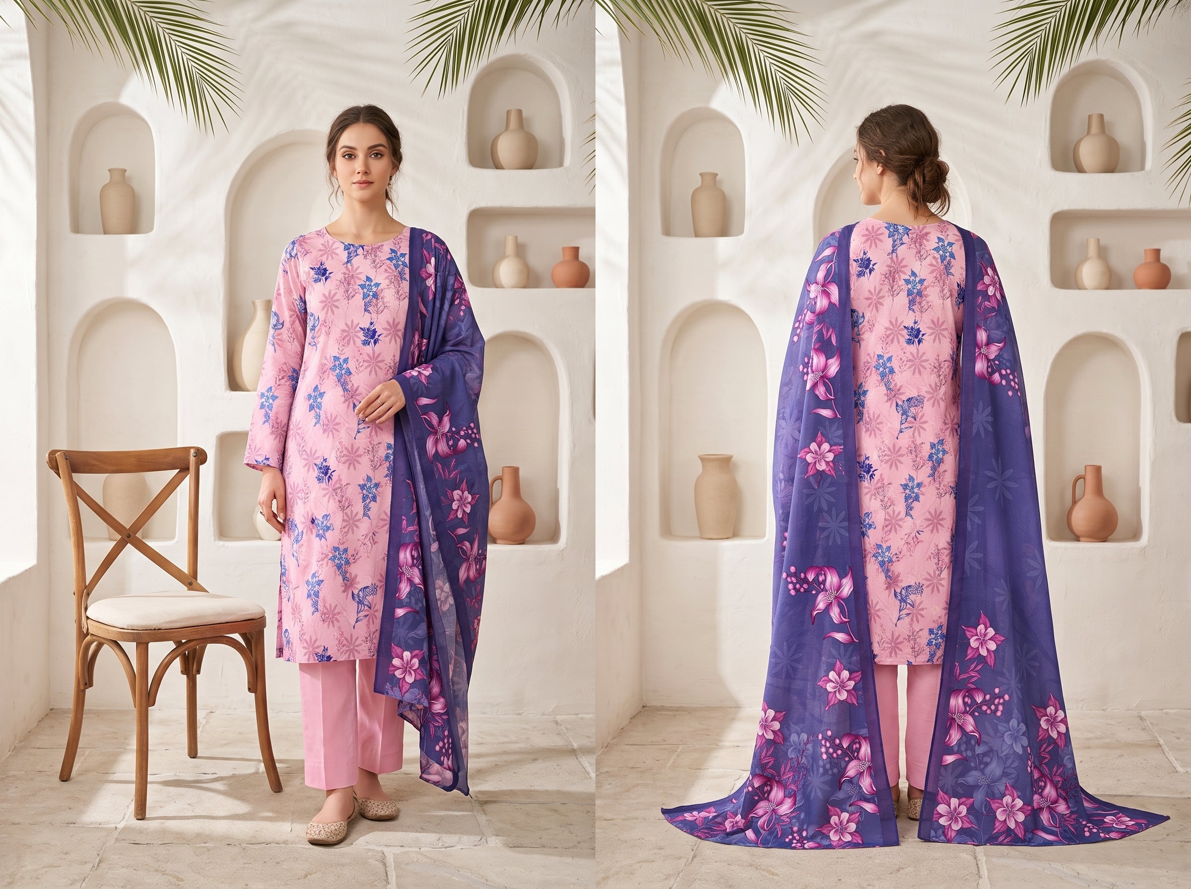 Unstitch Lawn 3 Piece 014
