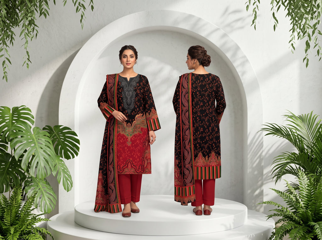 Unstitch Lawn 3 Piece 025