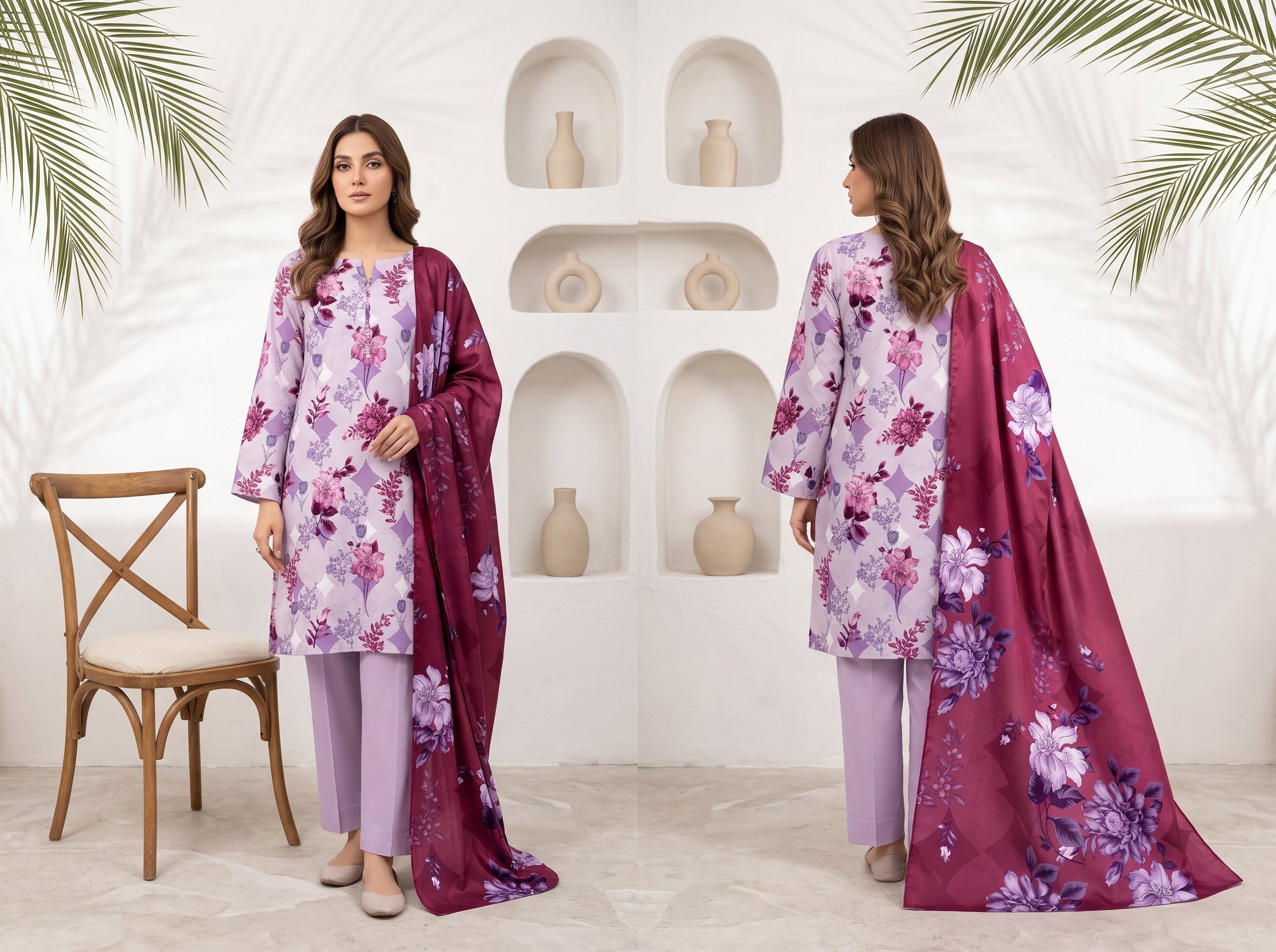 Unstitch Lawn 3 Piece 015