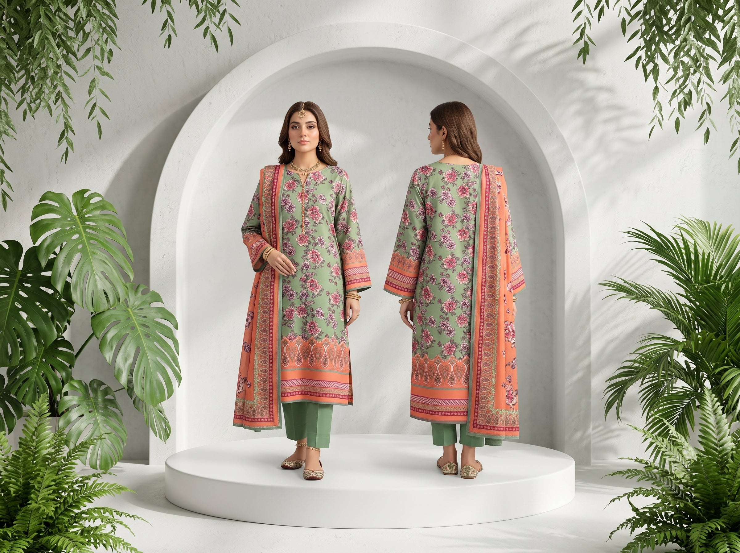 Unstitch Lawn 3 Piece 027