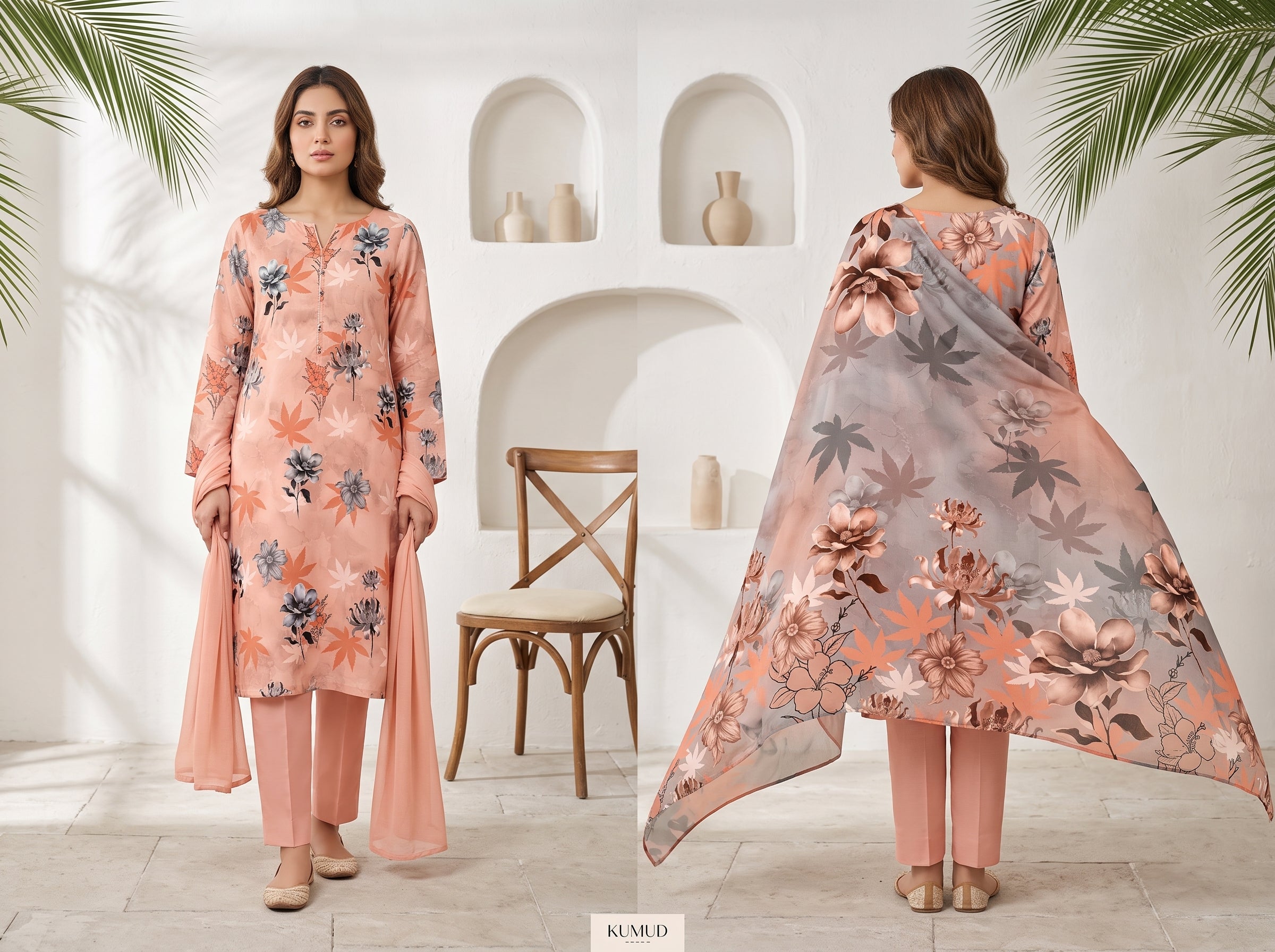 Unstitch Lawn 3 Piece 017