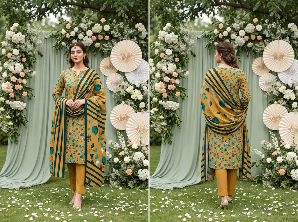 Unstitch Lawn 3 Piece 07