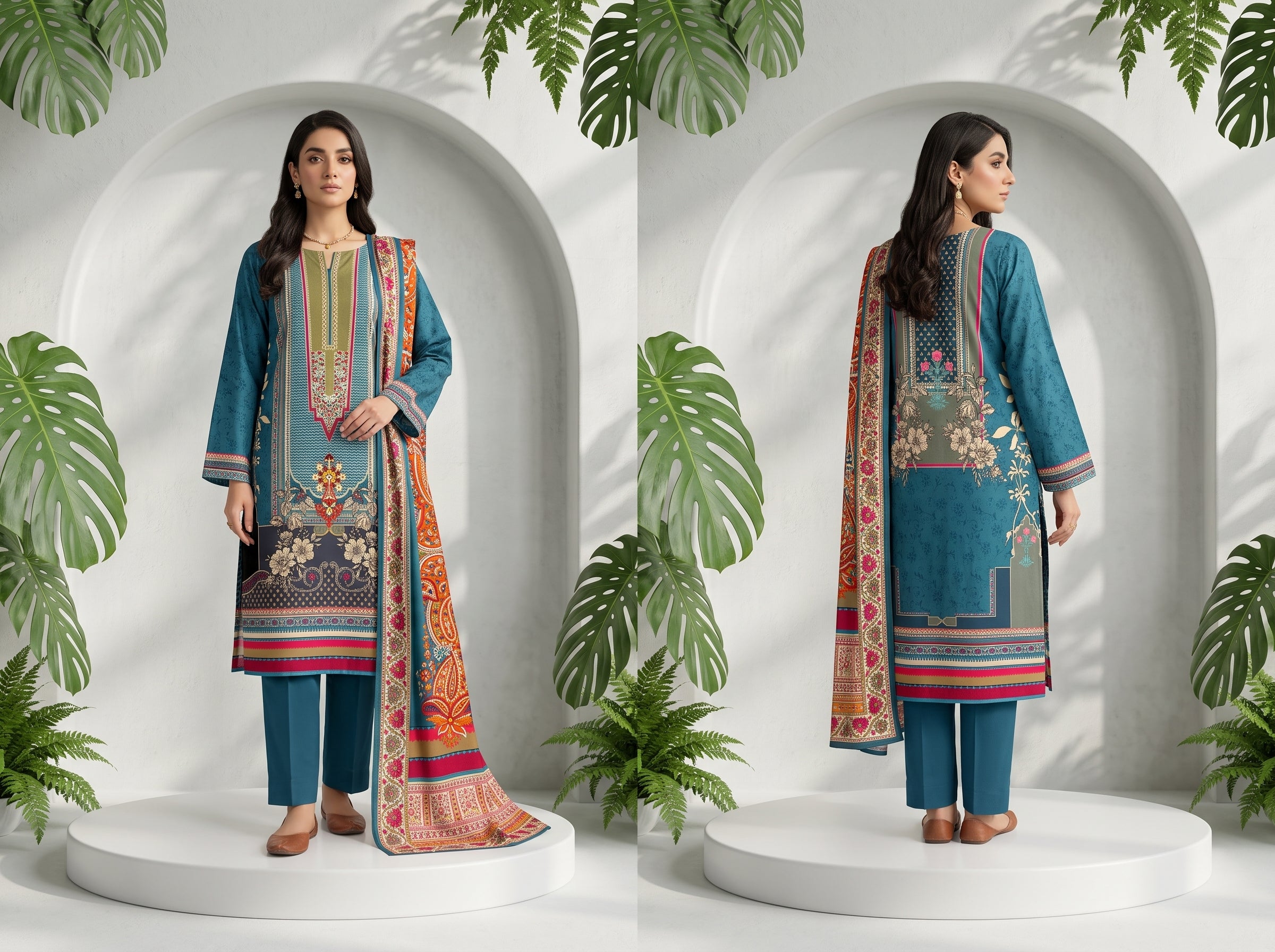 Unstitch Lawn 3 Piece 028