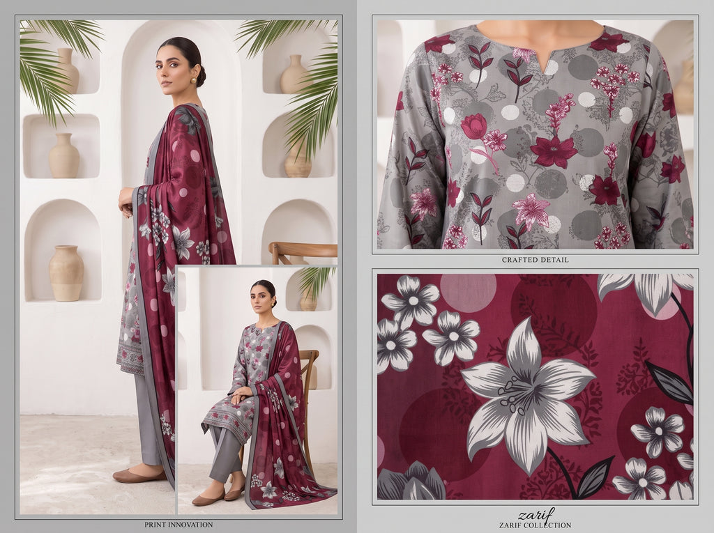 Unstitch Lawn 3 Piece 019