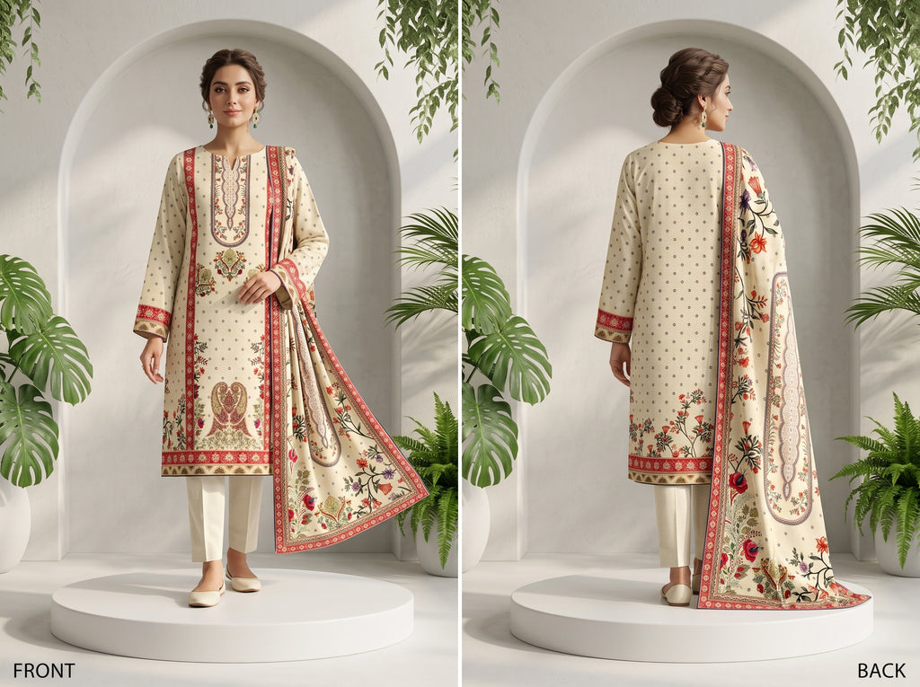 Unstitch Lawn 3 Piece 030