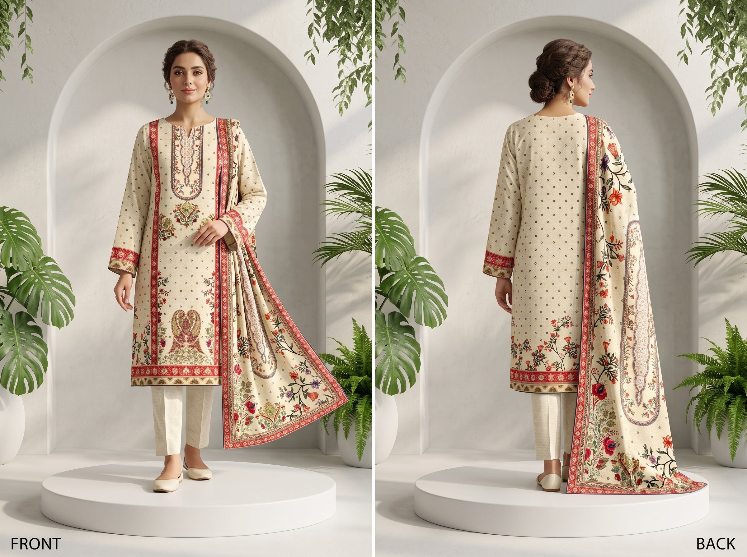 Unstitch Lawn 3 Piece 030