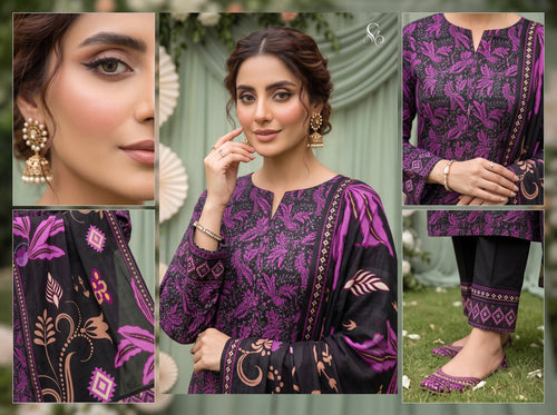 Unstitch Lawn 3 Piece 010
